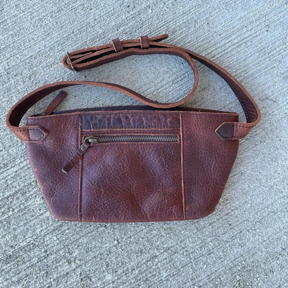 Brown Leather Womens Crossbody Shoulder Bag Purse